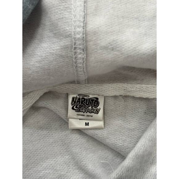 Men’s Shonen Jump Naruto Shippuden Drawstring Hoodie M Tie Dye Grey - Picture 6 of 7